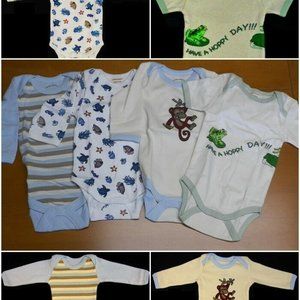 6-12 Months Lot Of 4 EcoBaby Organics Cotton 1-Piece Onesie